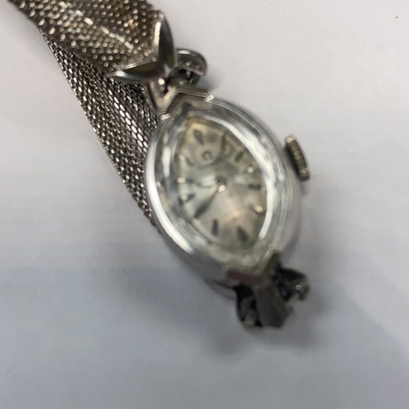 Omega 14K Solid White Gold Watch